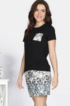 Zivame Knit Poly Short Set - Black Beauty — thumbnail 3